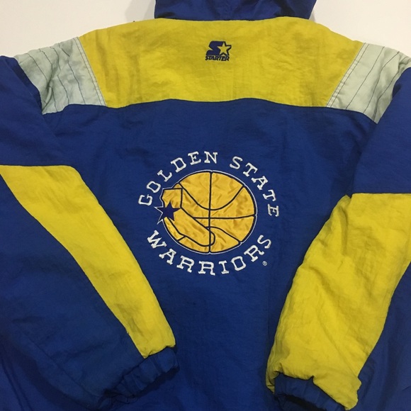 warriors starter jacket 90s